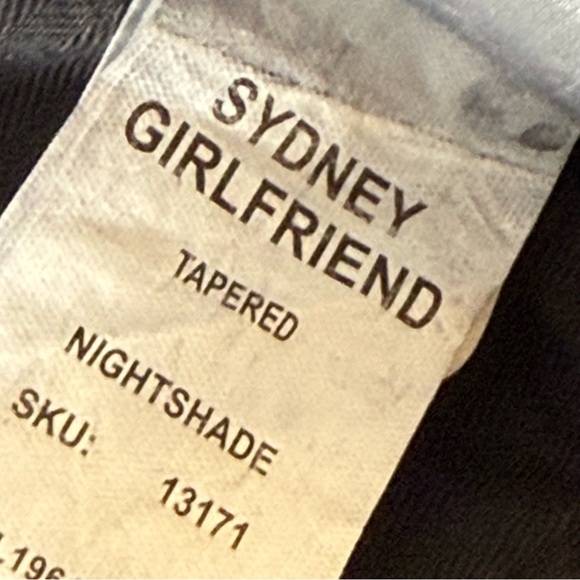 DL1961 Jean sydney girlfriend tapered jeans 90s Barrel nightshade 25 - Picture 8 of 15